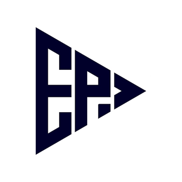 diseño del logotipo de la letra ep