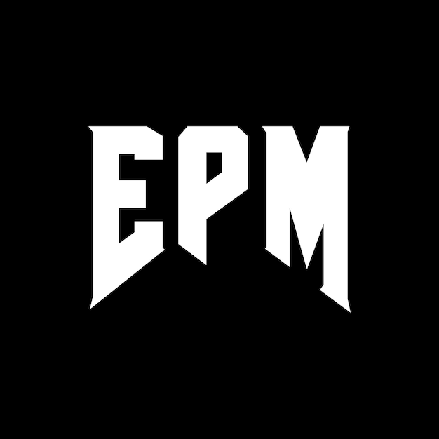 Diseño de logotipo de letra EPM para una empresa de tecnología Diseño del logotipo EPM combinación de colores blanco y negro Logotipo EPM vector EPM Diseño del icono EPM Alfabeto EPM Tipografía diseño del logotipo