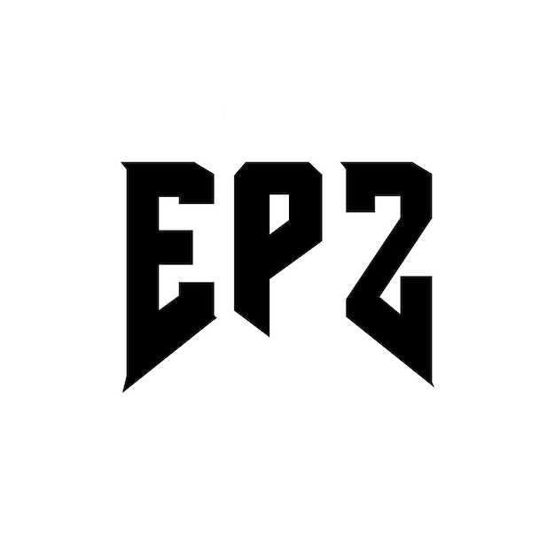 Diseño de logotipo de letra EPZ para una empresa de tecnología Diseño del logotipo EPZ combinación de colores blanco y negro Logotipo EPZ Vector Diseño EPZ Icono EPZ Alfabeto EPZ Tipografía Diseño del Logotipo