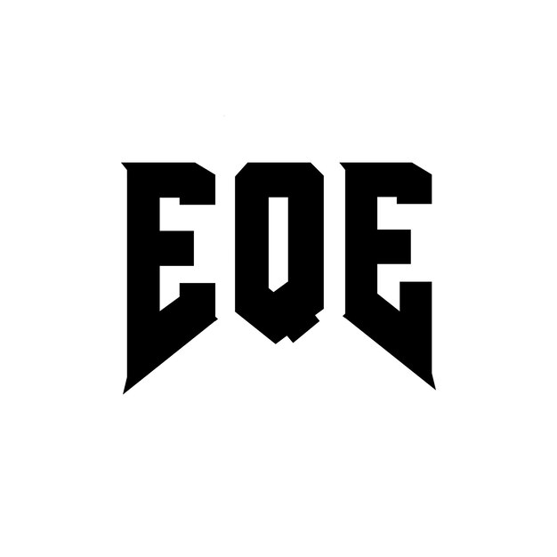 Diseño de logotipo de letra EQE para una empresa de tecnología Diseño del logotipo EQE combinación de colores blanco y negro EQE logo EQE vector EQE diseño EQE icono EQE alfabeto EQE tipografía diseño del logotipo