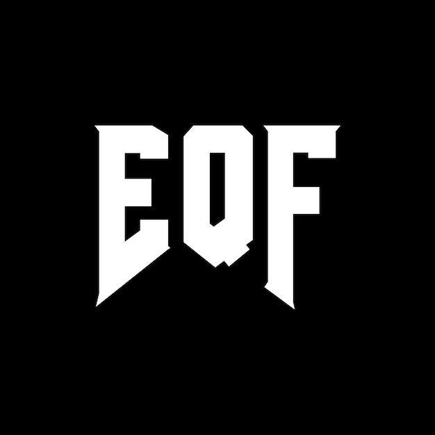 Diseño de logotipo de letra EQF para una empresa de tecnología Diseño del logotipo EQF combinación de colores blanco y negro Logotipo EQ F vector EQF diseño Icono EQF alfabeto EQF tipografía Diseño del Logotipo