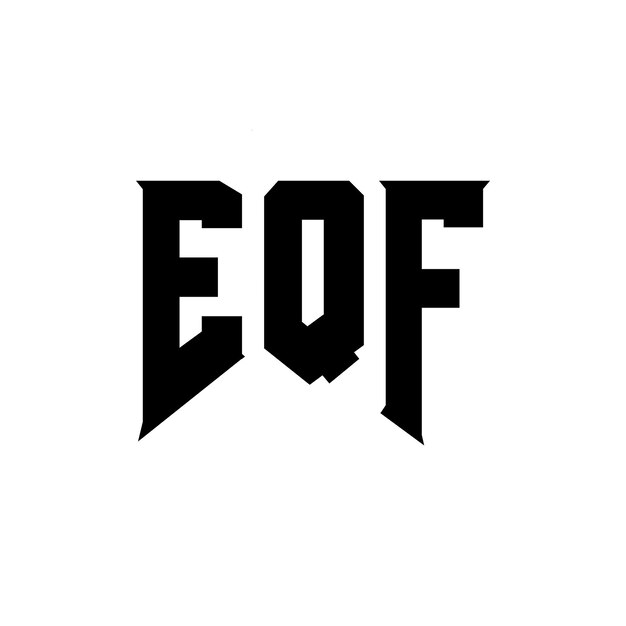 Diseño de logotipo de letra EQF para una empresa de tecnología Diseño del logotipo EQF combinación de colores blanco y negro Logotipo EQ F vector EQF diseño Icono EQF alfabeto EQF tipografía Diseño del Logotipo
