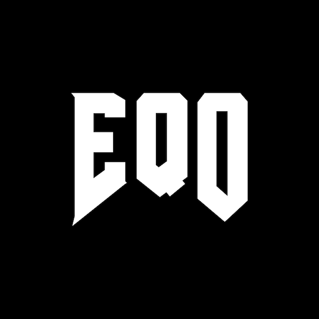 Diseño de logotipo de letra EQO para una empresa de tecnología Diseño del logotipo EQO combinación de colores blanco y negro EQO logotipo vector EQO diseño EQO icono EQO alfabeto EQO tipografía diseño del logotipo