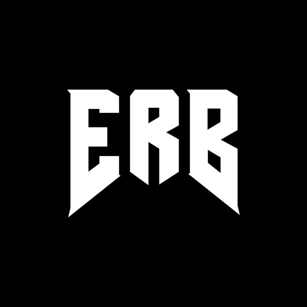 Diseño de logotipo de letra ERB para una empresa de tecnología Diseño del logotipo ERB combinación de colores blanco y negro Logotipo ERB vector diseño ERB icono alfabeto ERB tipografía diseño del logotipo