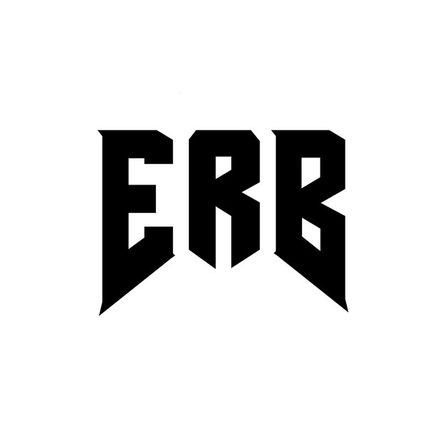 Diseño de logotipo de letra ERB para una empresa de tecnología Diseño del logotipo ERB combinación de colores blanco y negro Logotipo ERB vector diseño ERB icono alfabeto ERB tipografía diseño del logotipo