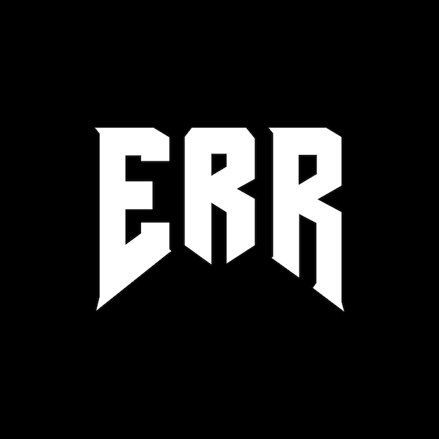 Diseño de logotipo de letra ERR para una empresa de tecnología Diseño del logotipo ERR combinación de colores blanco y negro Logotipo ERR Vector diseño ERR Icono ERR Alfabeto ERR Tipografía diseño del logotipo