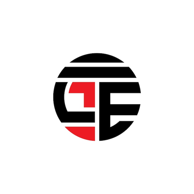 El diseño del logotipo de la letra LE es un arte vectorial