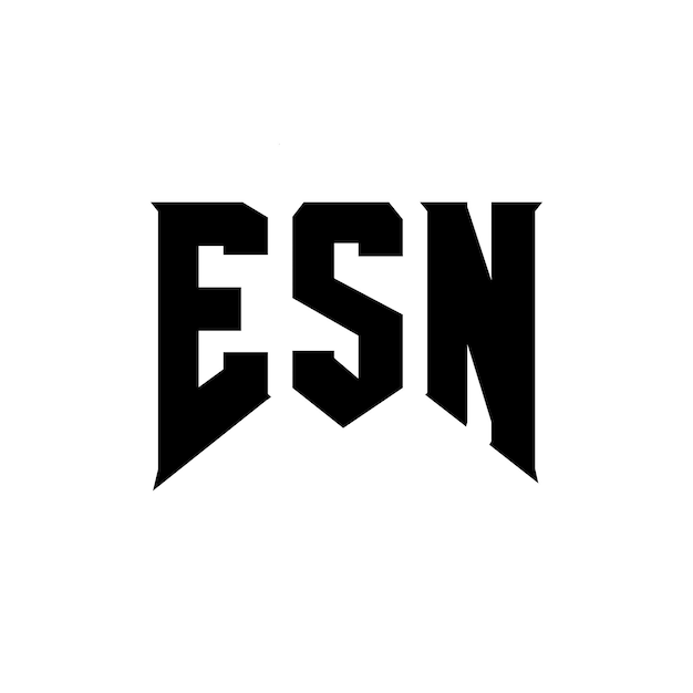 Diseño de logotipo de letra ESN para una empresa de tecnología Diseño del logotipo ESN Combinación de colores blanco y negro ESN Logotipo ESN Vector ESN Diseño del icono ESN Alfabeto ESN Tipografía diseño del logotipo
