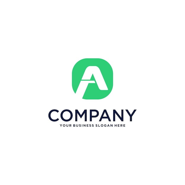 un diseño de logotipo de letra con estilo abstracto