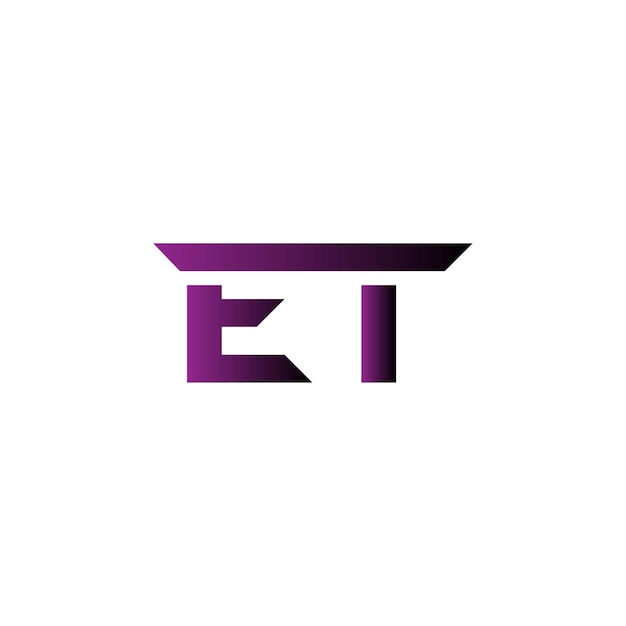 diseño del logotipo de la letra et