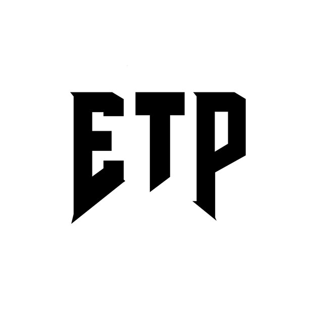 Diseño de logotipo de letra ETP para una empresa de tecnología Diseño del logotipo ETP combinación de colores blanco y negro ETP Logotipo ETP Vector ETP Diseño del icono ETP Alfabeto ETP Tipografía Diseño del Logotipo