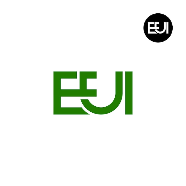 Diseño del logotipo de la letra EUI Monogram
