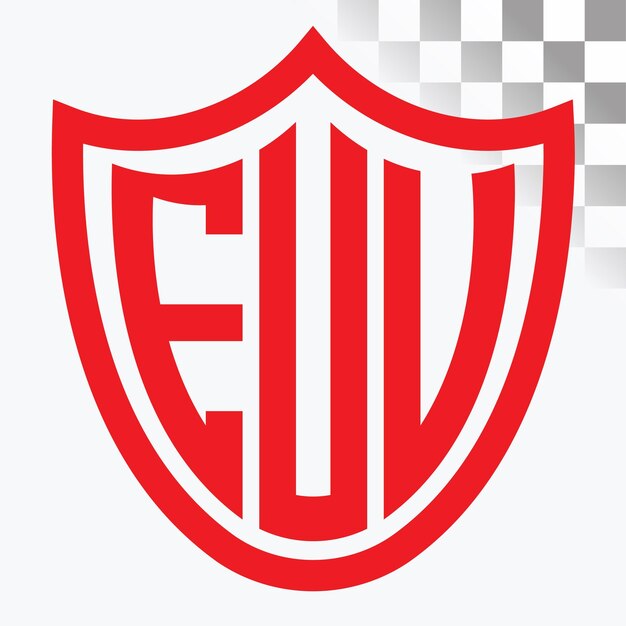 Diseño del logotipo de la letra EUV