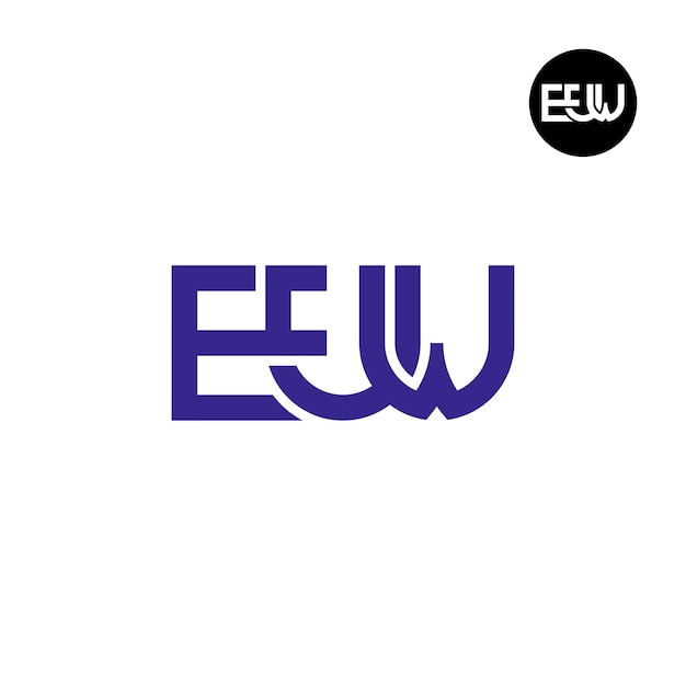 Diseño del logotipo de la letra EUW Monograma
