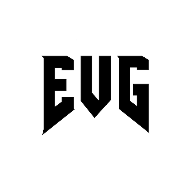 Diseño de logotipo de letra EVG para la compañía de tecnología EVG diseño de logotipo negro y blanco combinación de colores EVG logotipo EVG vector EVG diseño EVG icono EVG alfabeto EVG tipografía diseño de logotip