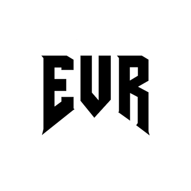 Diseño de logotipo de letra EVR para una empresa de tecnología EVR diseño de logotipo negro y blanco combinación de colores EVR logotipo EVR vector EVR diseño EVR icono EVR alfabeto EVR tipografía diseño del logotipo