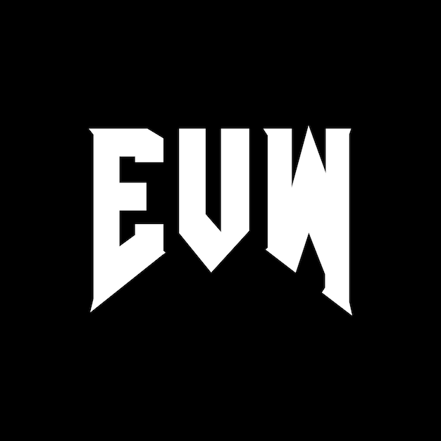 Diseño de logotipo de letra EVW para una empresa de tecnología Diseño de Logotipo EVW combinación de colores blanco y negro Logotipo EVw Vector EVW Diseño de icono EVW Alfabeto EVW Tipografía Diseño del logotipo EVW