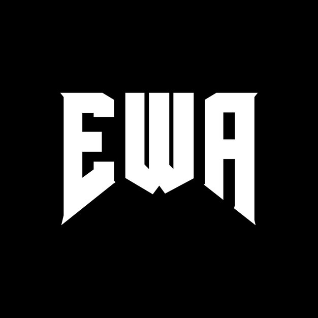 Diseño de logotipo de letra EWA para la empresa de tecnología EWA Diseño del logotipo EWA combinación de colores blanco y negro EWA Logotipo EWA vector EWA diseño Icono EWA alfabeto EWA tipografía diseño del logotipo