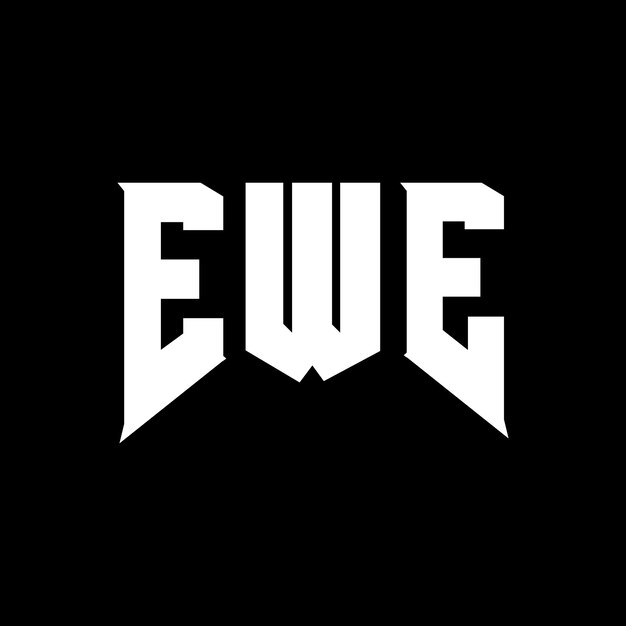 Diseño de logotipo de letra EWE para la empresa de tecnología EWE diseño de logotipo combinación de colores blanco y negro EWE logotipo EWE vector EWE diseño EWE icono EWE alfabeto EWE tipografía diseño del logotipo