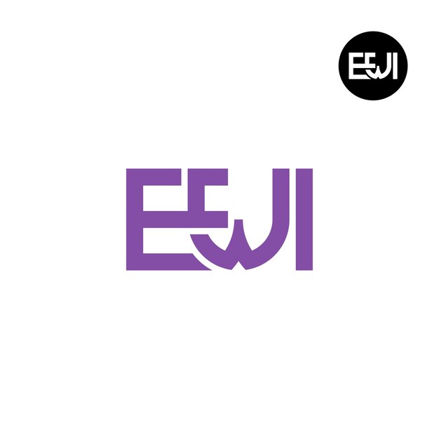 Diseño del logotipo de la letra EWI Monograma