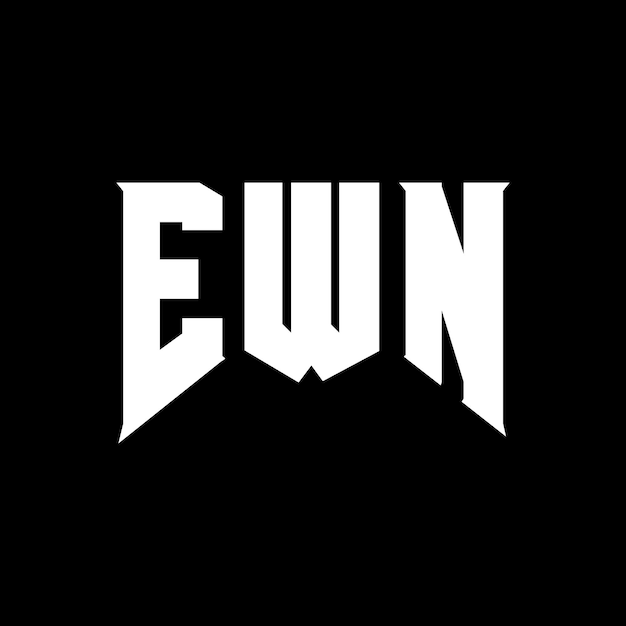 Diseño de logotipo de letra EWN para una empresa de tecnología Diseño del logotipo EWN Combinación de colores blanco y negro Logo EWN Vector EWN Diseño del icono EWN Alfabeto EWN Tipografía Diseño del Logotipo