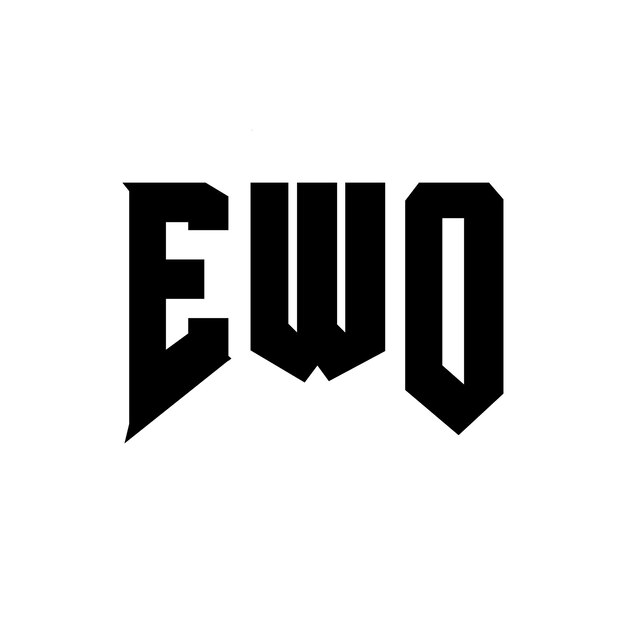 Diseño de logotipo de letra EWO para la empresa de tecnología EWO diseño de logotipo combinación de colores blanco y negro EWO logotipo EWO vector EWO diseño EWO icono EWO alfabeto EWO tipografía diseño del logotipo