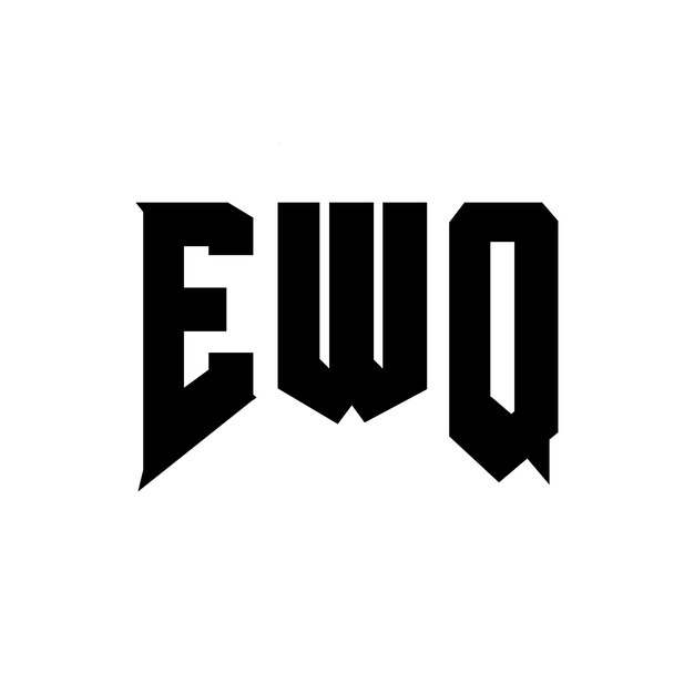 Diseño de logotipo de letra EWQ para una empresa de tecnología Diseño del logotipo EWQ combinación de colores blanco y negro EWQ logotipo vector EWQ diseño EWQ icono EWQ alfabeto EWQ tipografía diseño del logotipo