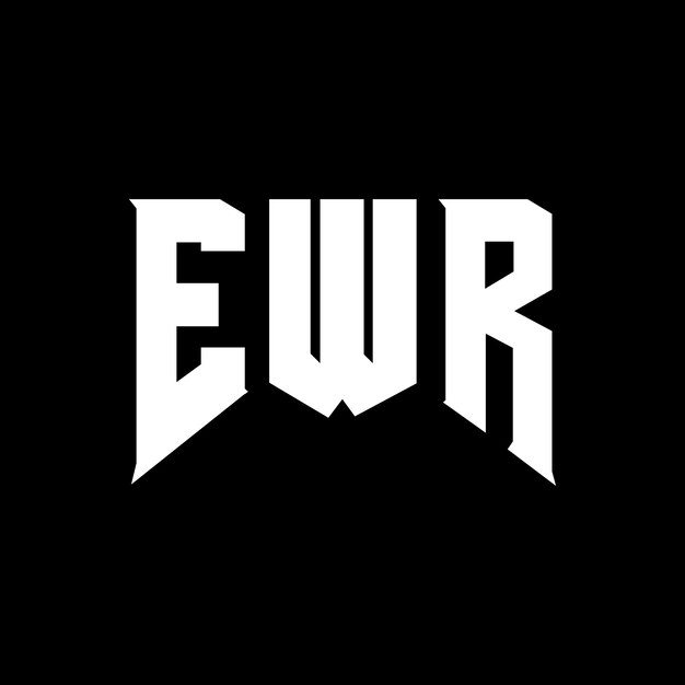 Diseño de logotipo de letra EWR para la empresa de tecnología EWR diseño de logotipo combinación de colores blanco y negro EWR logotipo EWR vector EWR diseño EWR icono EWR alfabeto EWR tipografía diseño del logotipo