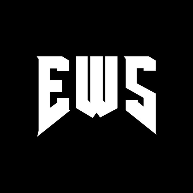 Diseño de logotipo de letra EWS para la empresa de tecnología EWS diseño de logotipo combinación de colores blanco y negro EWS logotipo EWS vector EWS diseño EWS icono EWS alfabeto EWS tipografía diseño del logotipo
