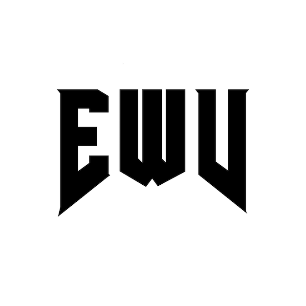 Diseño de logotipo de letra EWV para una empresa de tecnología Diseño del logotipo EWV combinación de colores blanco y negro EWV logotipo Vector EWV diseño EWV icono EWV alfabeto EWV tipografía diseño del logotipo