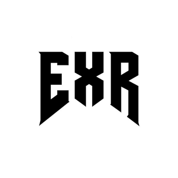 Diseño de logotipo de letra EXR para una empresa de tecnología Diseño del logotipo EXR combinación de colores blanco y negro Logotipo EXR vector diseño EXR icono EXR alfabeto EXR tipografía diseño del logotipo