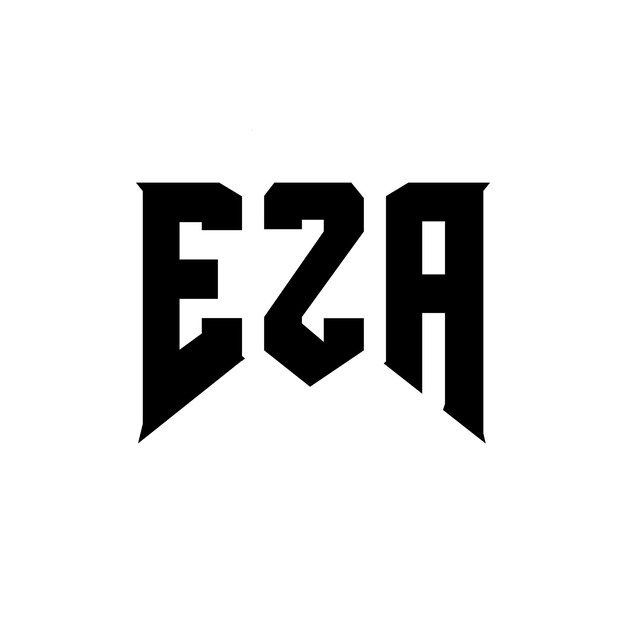 Diseño de logotipo de letra EZA para la compañía de tecnología EZA diseño de logotipo combinación de colores blanco y negro EZA logotipo EZA vector EZA diseño EZA icono EZA alfabeto EZA tipografía diseño del logotipo