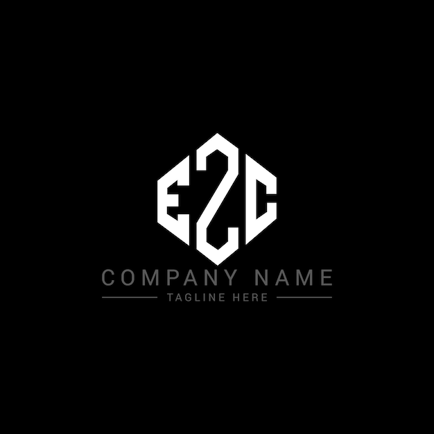 Diseño del logotipo de la letra EZC con forma de polígono EZC diseño del logotipo en forma de póligono y cubo EZC hexágono modelo de logotipo vectorial colores blanco y negro EZC monograma logotipo de negocios e inmobiliario