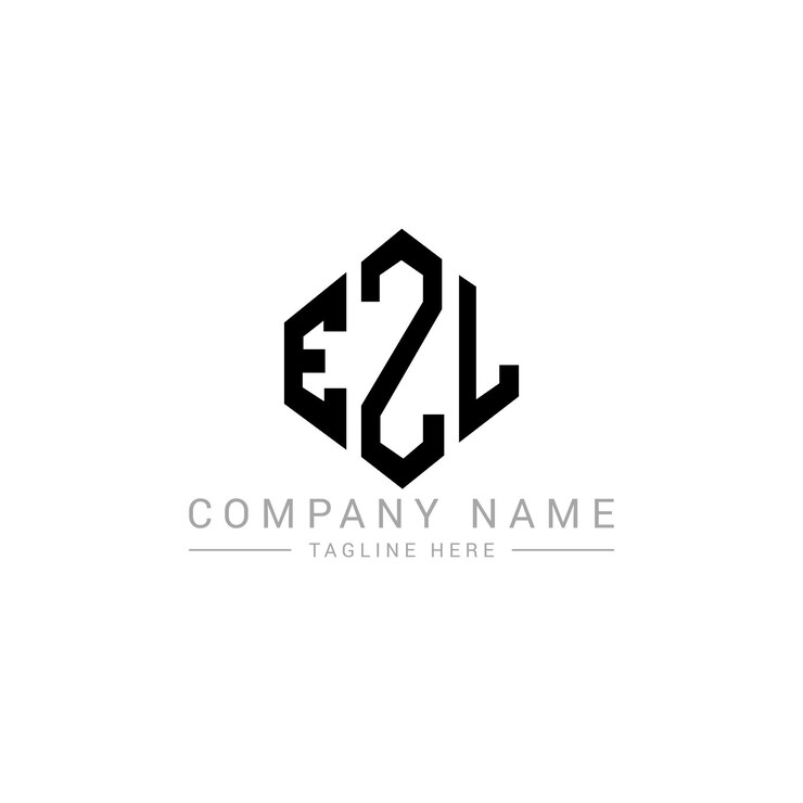 Vector diseño del logotipo de la letra ezl con forma de polígono ezl diseño del logotipo en forma de póligono y cubo ezl hexágono modelo de logotipo vectorial colores blanco y negro ezl monograma logotipo de negocios e inmobiliario