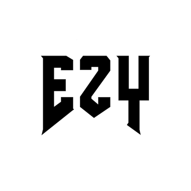 Diseño de logotipo de letra EZY para la compañía de tecnología EZY diseño de logotipo combinación de colores negro y blanco EZY logotipo EZY vector EZY diseño EZY icono EZY alfabeto EZY tipografía diseño de logo