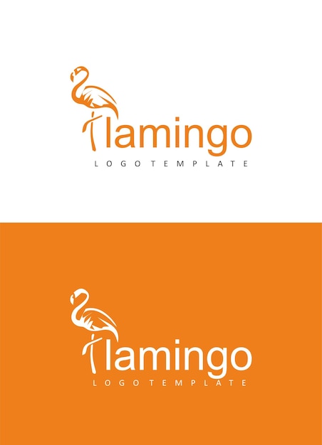 Diseño de logotipo de letra F de flamenco