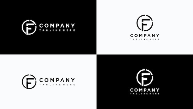 Diseño de logotipo letra f Vector Premium