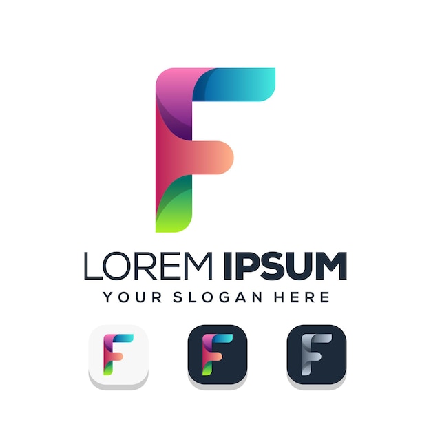 Diseño de logotipo letra F