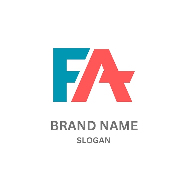 Diseño del logotipo de la letra FA522