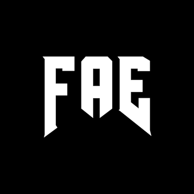 Diseño de logotipo de letra FAE para una empresa de tecnología Diseño de Logotipo FAE combinación de colores blanco y negro FAE logotipo FAE vector FAE diseño FAE icono FAE alfabeto FAE tipografía diseño de logotipo