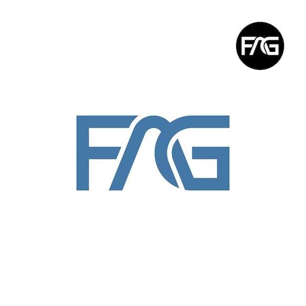 Vector diseño del logotipo de la letra fag monogram