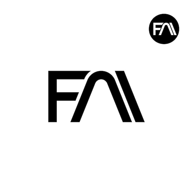 Diseño del logotipo de la letra FAI Monograma
