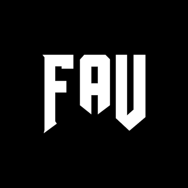 Diseño de logotipo de letra FAU para una empresa de tecnología Diseño de Logotipo FAU combinación de colores blanco y negro FAU logotipo FAU vector FAU diseño FAU icono FAU alfabeto FAU tipografía diseño de logotipo