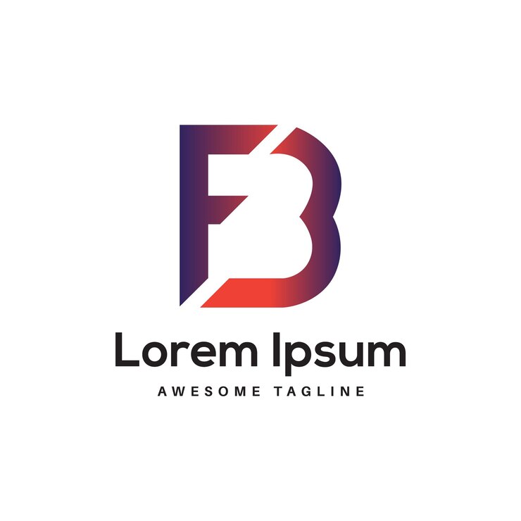 Vector diseño de logotipo de letra fb icono gratis por rahim stock designer