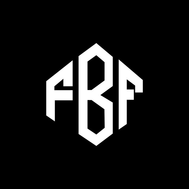 Diseño de logotipo de letra FBF con forma de polígono FBF polígono y forma de cubo diseño de logotipo FBF hexágono modelo de logotipo vectorial colores blanco y negro FBF monograma logotipo de negocios y bienes raíces