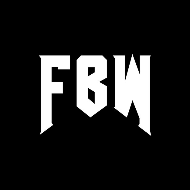 Diseño de logotipo de letra FBW para la empresa de tecnología FBW diseño de logotipo combinación de colores blanco y negro FBW logotipo FBW vector FBW diseño FBW icono FBW alfabeto FBW tipografía diseño del logotipo