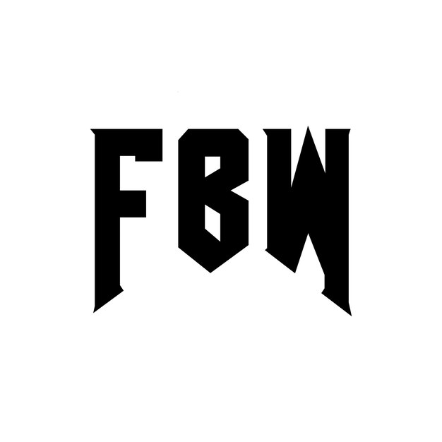 Diseño de logotipo de letra FBW para la empresa de tecnología FBW diseño de logotipo combinación de colores blanco y negro FBW logotipo FBW vector FBW diseño FBW icono FBW alfabeto FBW tipografía diseño del logotipo
