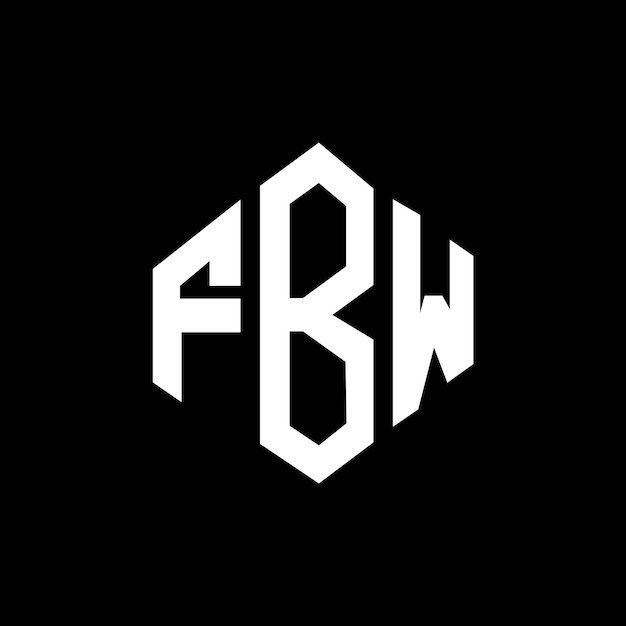 Diseño del logotipo de la letra FBW con forma de polígono FBW polígono y forma de cubo diseño del logotipo FBW hexágono modelo de logotipo vectorial colores blanco y negro FBW monograma negocio y logotipo de bienes raíces