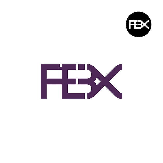 Diseño del logotipo de la letra FBX Monogram
