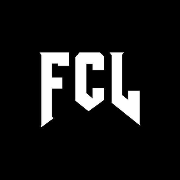 Diseño de logotipo de letra FCL para la compañía tecnológica FCL diseño de logotipo combinación de colores blanco y negro FCL logotipo FCL vector FCL diseño FCL icono FCL alfabeto FCL tipografía diseño del logotipo